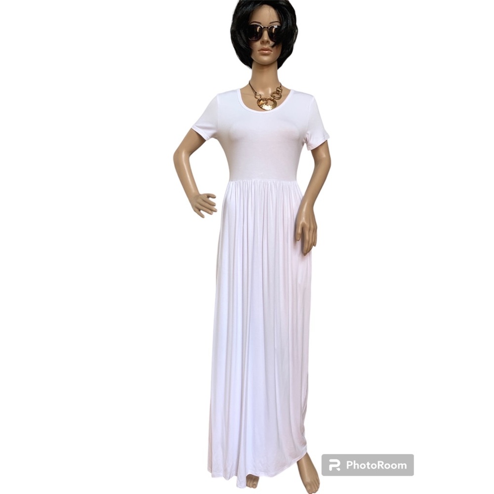 White maxi summer dress, NWT, S